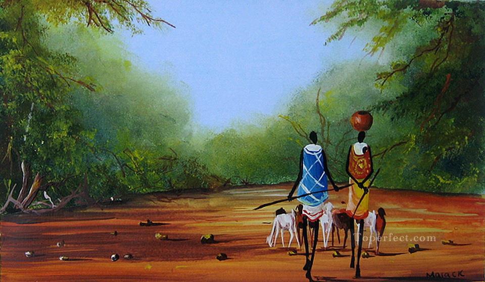Quiet Road from Africa Oil Paintings